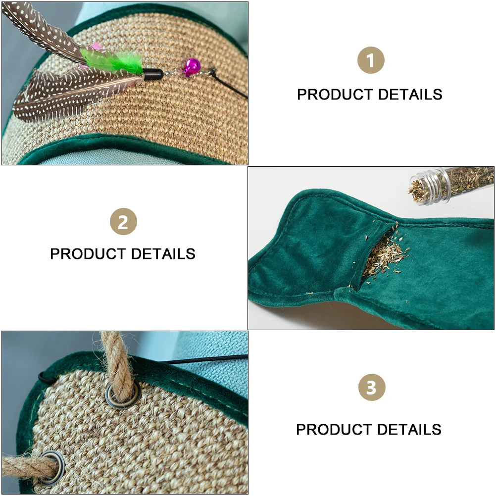 

1Pcs Fish Shaped Sisal Cat Scratching Pad Protective Hanging Pad Scratch Claw Grinding Mat Pet Plaything Fish Shaped Mat