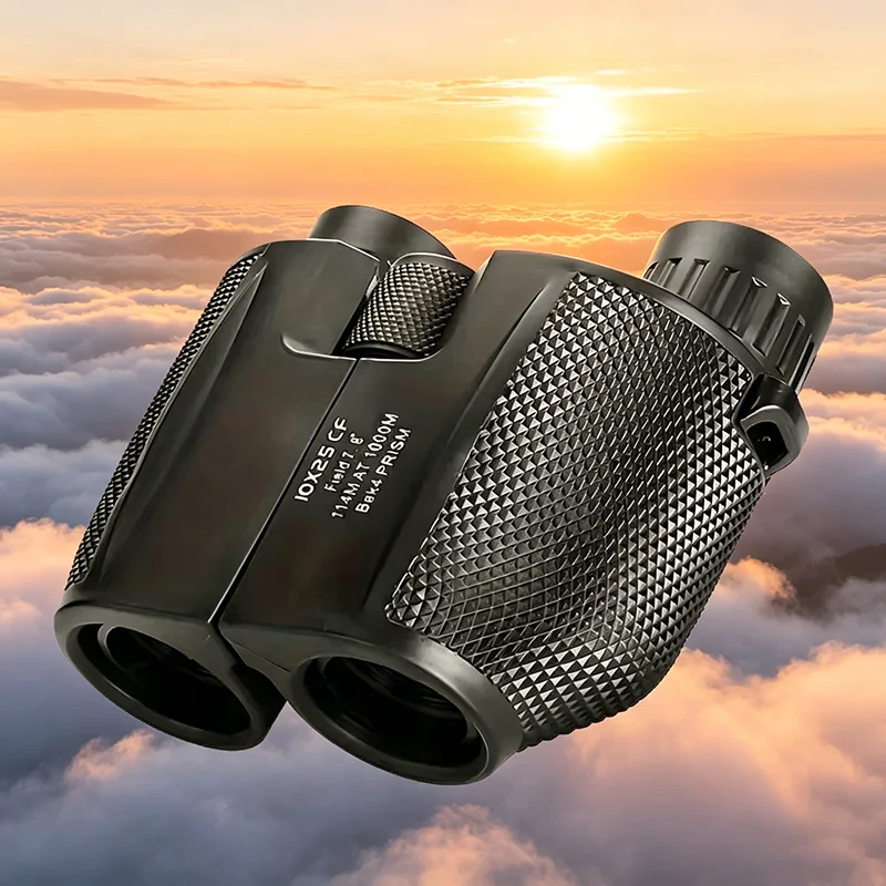 

Binoculars 10X25 HD Mini Portable Telescope BAK4 FMC Coated Telescope Outdoor Bird Watching Hunting Travel Camping Ball Game