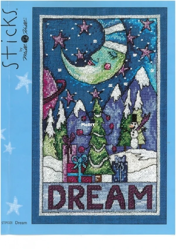 10-MH Moon's Dream 24-33 Handmade Needlework Embroidery DIY DMC Cross Stitch Kits Crafts 14CT Unprinted