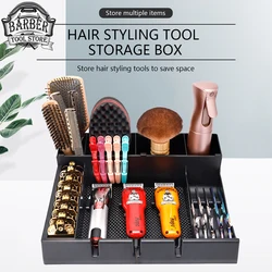 Barbershop Hair Trimmer Holder Salon Hairdressing Clipper Tray Organizer Case Professional Styling Tools Storage Supplies