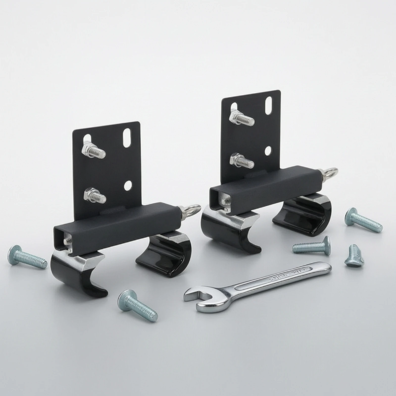 Mounting Bracket with Clamp Grips Metal Roof Mounting Bracket Clamps Compact Hardware Long-Lasting for DIYers, Vehicle, Garage