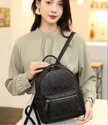 New Korean Fashion Designer High Quality Leather Travel Backpacks Women's Luxury Large Capacity Shoulder Bags Totes School Bag