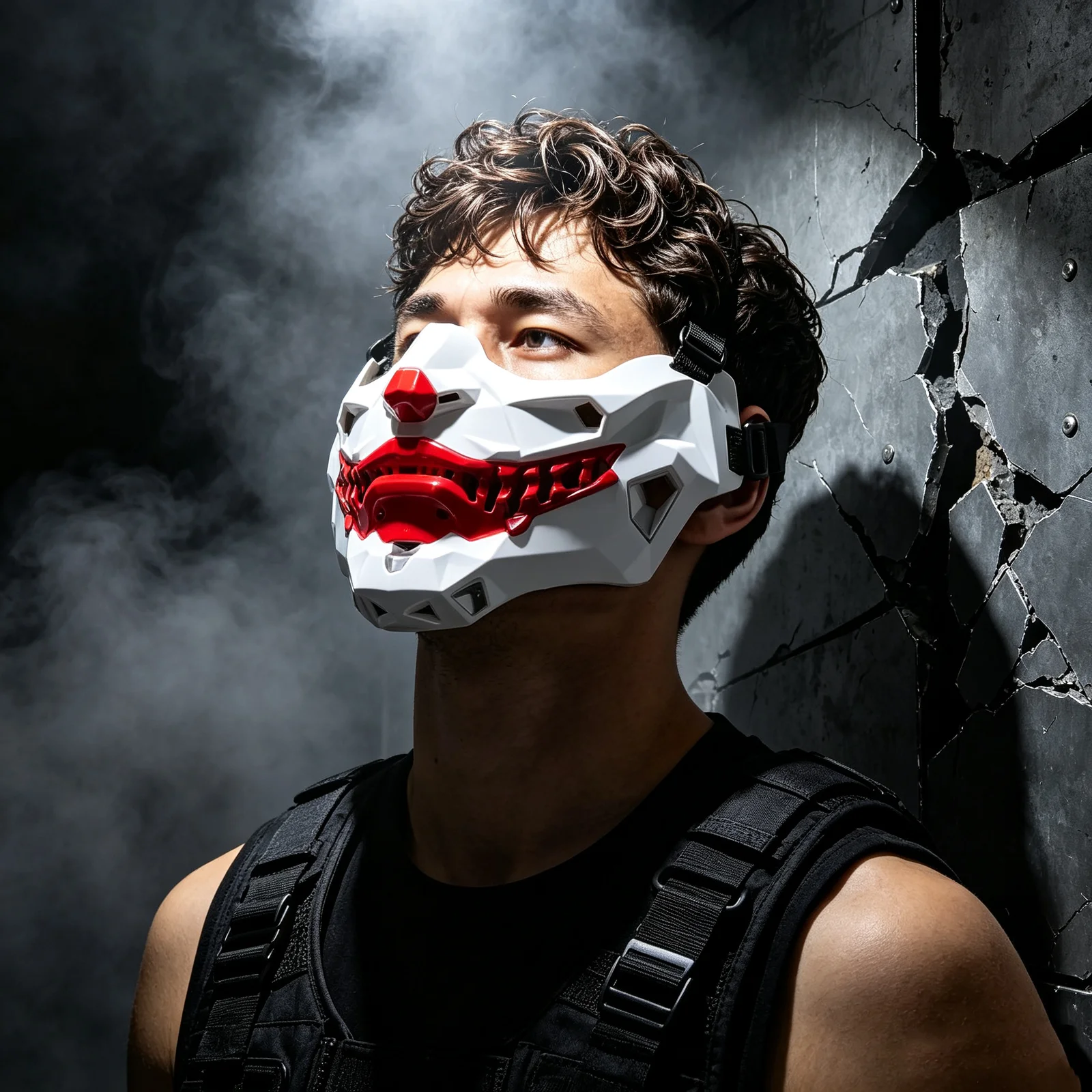 Cyberpunk Half-Face Masks Cosp - огляд і ціна Led Purge Mask Halloween