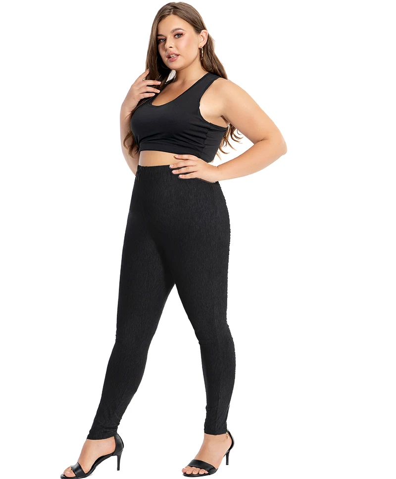 Plus Size Leggings For Women Modal Cotton Stretch Elastic Solid Sheer Femme Legin Mujer Pants US 5XL 4XL XXXL XXL XL L