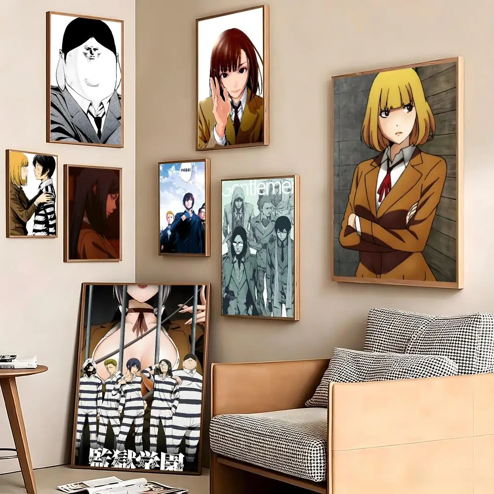 Dark Teen Anime Kangoku Gakuen Poster Pegatina artistica HD autoadhesiva impermeable para salon dormitorio