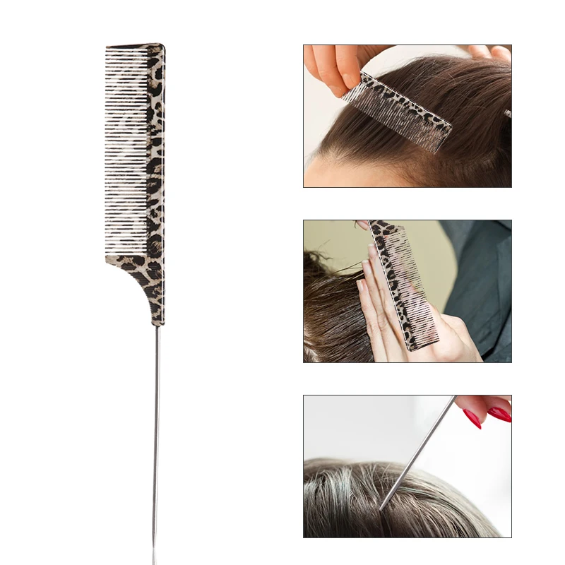 2Pcs Professional Salon Hairdressing Anti-static Hairdressing And Curling Styling Barber Hair Dual Use Comb Salon Styling Tools - view 5