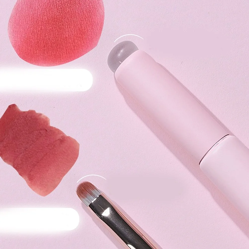 3 pezzi pennello per labbra correttore strumento applicatore balsamo lucido rossetto trucco in silicone per donne bacchette in gel di silice pennelli da viaggio