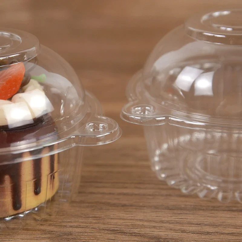 100 Stück Cupcake-Verpackungsbox, transparent, Dessert, Donut, Muffin, Kuchenbehälter, Halter, Hochzeit, Geburtstag, Partyzubehör, Weihnachtsdekoration – Detail 13