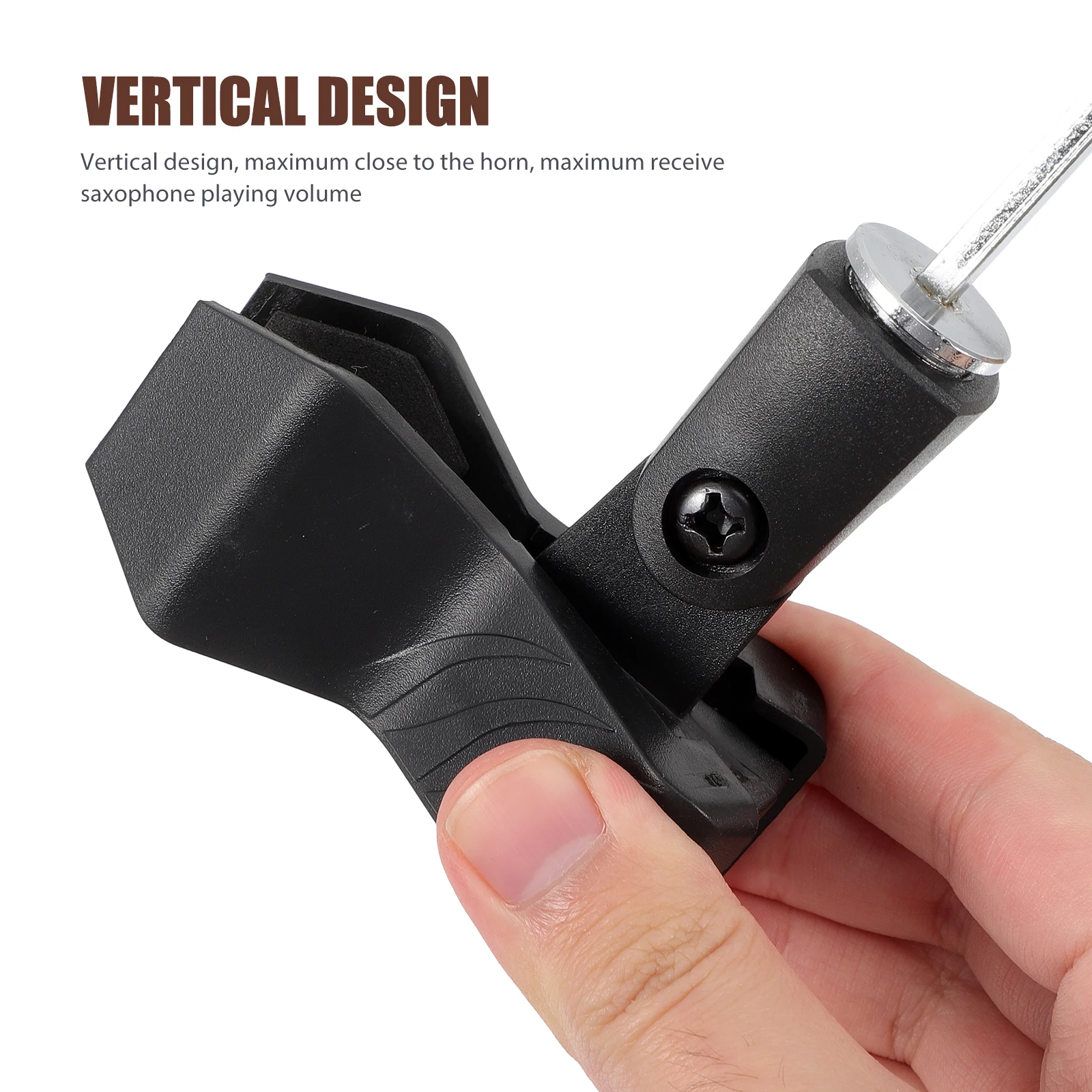 

1 set 1 Set Premium Metal Microphone Holder Clip For Saxophone Vertical Design Reduce Volume Loss Creative Mic Lifter Wireless