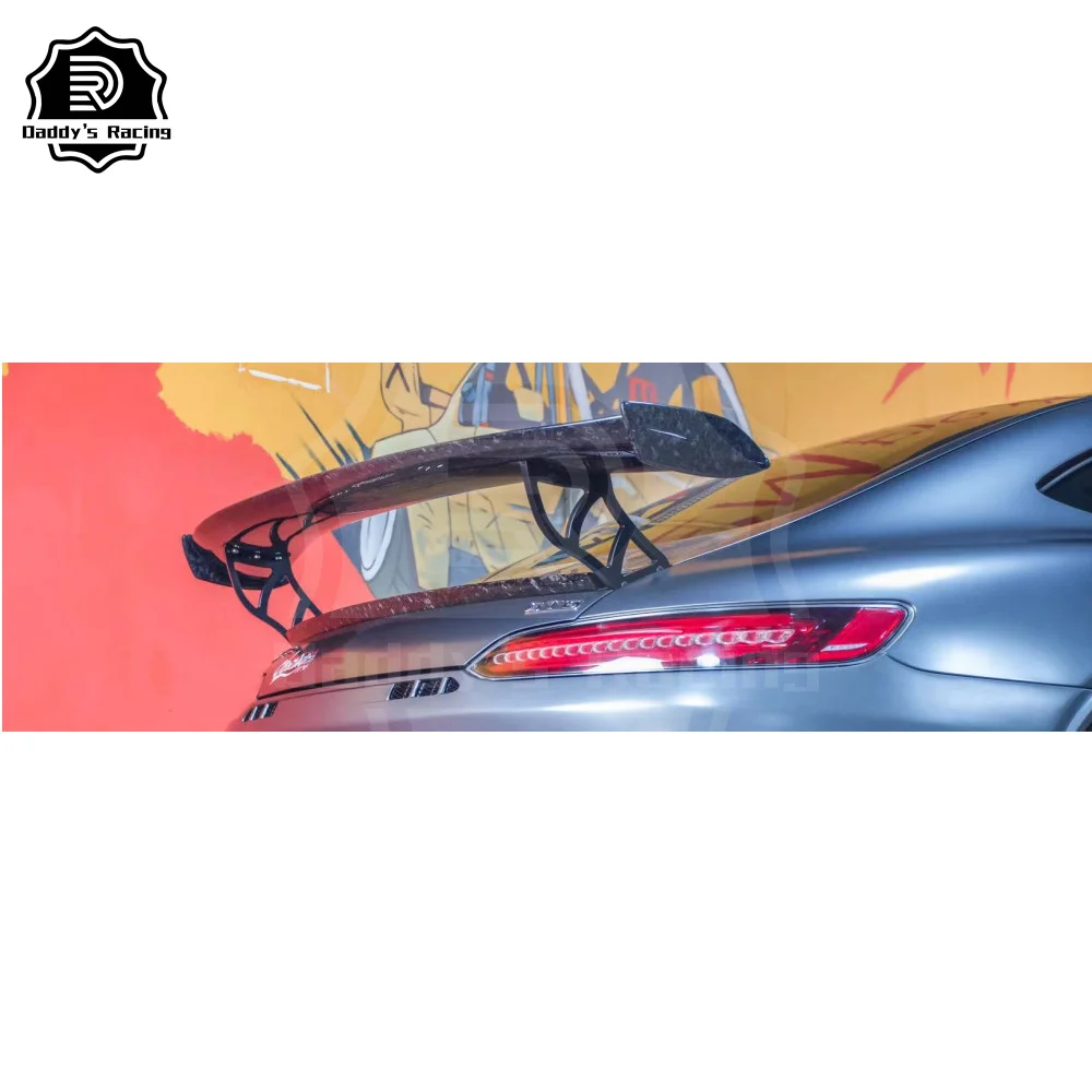 C Style Carbon Fiber Rear Trunk Spoiler GT Wing Fit For MB C190 AMG GT GTS GTC 2015-2021 High Quality