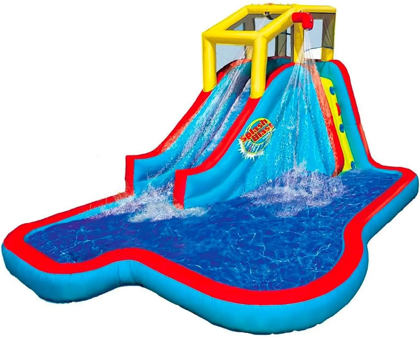 Aufblasbare Pool-Wasserrutsche, aufblasbares Spritzhaus im Hinterhof, Rutsche N' Soak