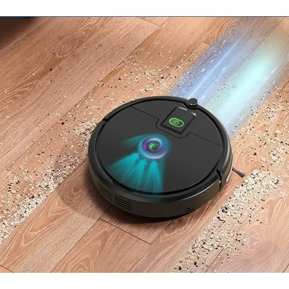 Powerful Suction Self-Charging Robot Vacuum Cleaner 2500Pa Tangle-Free Anti-Collision Pet Hair Remote Control Ultra-Thin Design