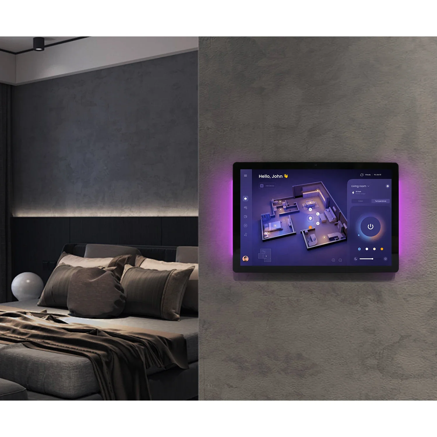 

New Wall Mount Smart Home Control Panel Android Tablet 11" MT8768 4+64GB POE NFC Magnetic Charging Dock