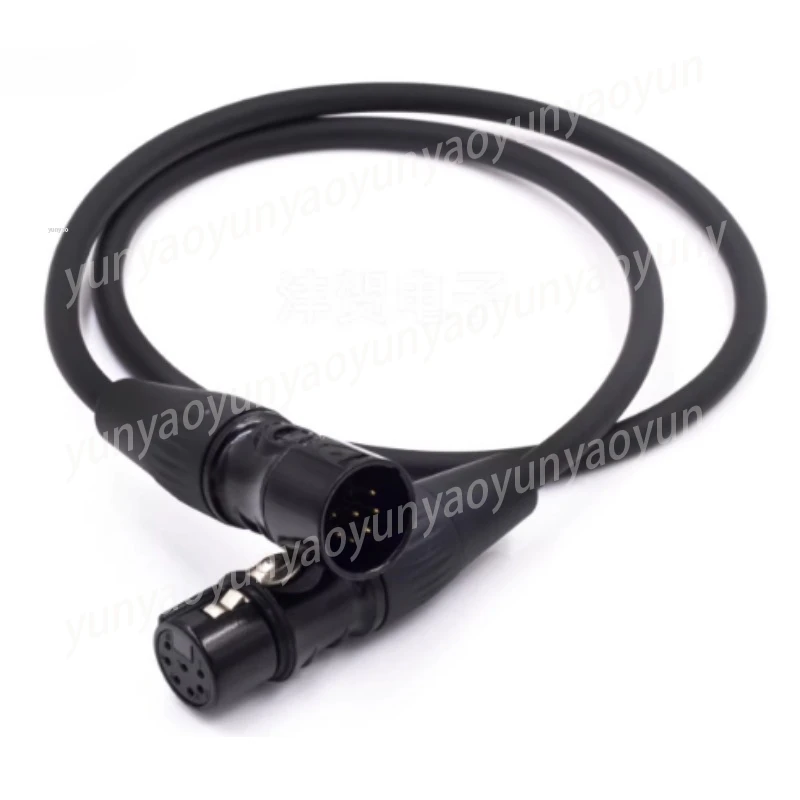 7-Pin Extension Cable, Male-to-female Gold-plated Tube Microphone Audio Cable, Length 5 Meters
