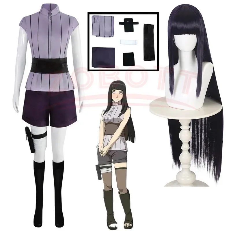 

Hinata Hyuga Shippuden Generation Hinata Cosplay Costumes Wig Anime Cosplay Halloween Ninja Cos Hyuga Hinata Cosplay Performance