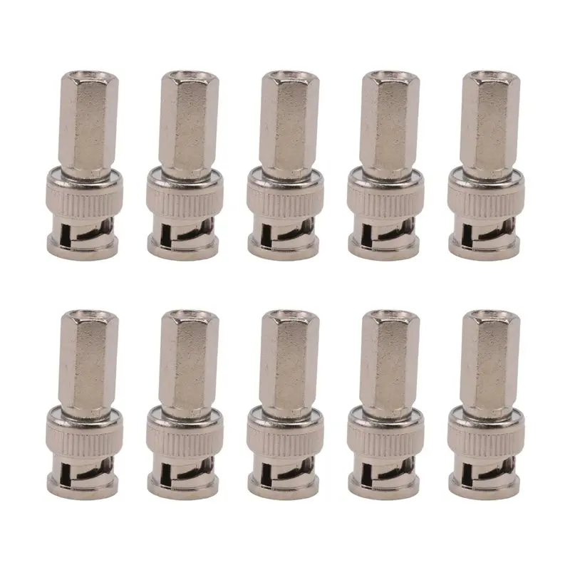 Y42A-Twist-On BNC Male Coax Connectors CCTV RG59 Pack Of 10