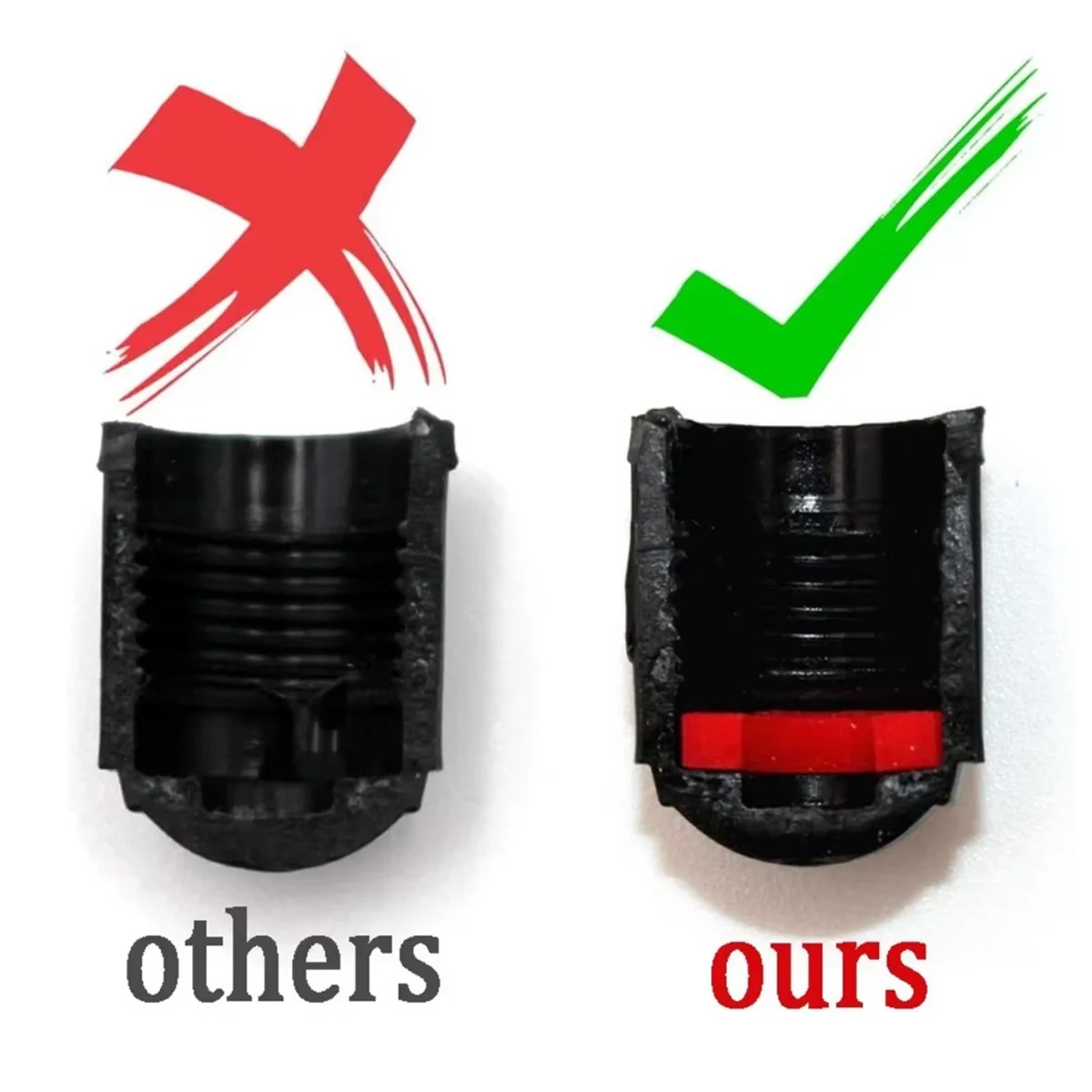 10/20/50/100 PCS Car Valve Cap Plastic Wheel Tire Air Stem Cover Black Tyre Valve Caps for Car Motorcycles Bike Bicycle image 3