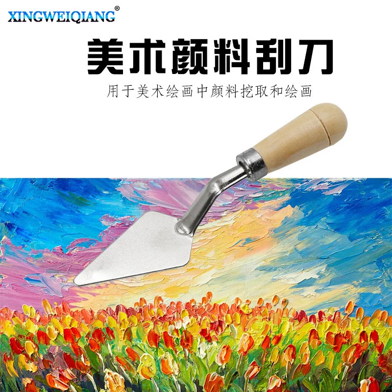 

8pcs Oil Painting Palette Knife Stainless Steel Wood Handle For Canvas Mixing Spatula Art Painting Tools Durable Portable