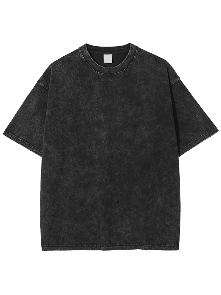 2025 Washed Vintage T-Shirts Street Hip Hop Retro Punk T Shirt women Harajuku Casual Cotton Short Sleeve Acid Wash TShirts tops — zdjęcie 2