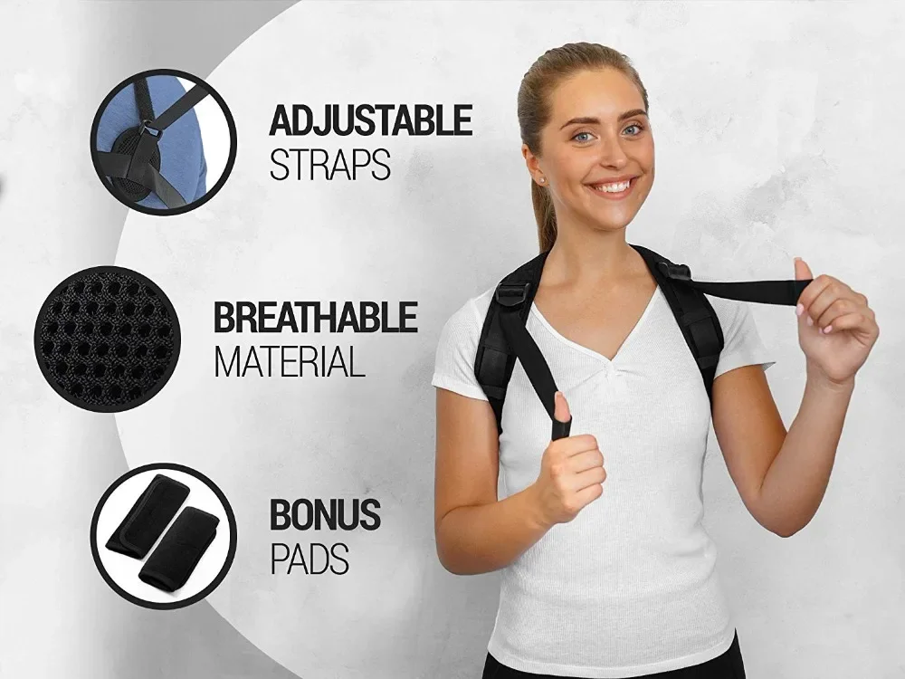 Back Posture Corrector Shoulder Lumbar Brace Spine Support Belt Adjustable Adult Corset Relieve Pain Posture StrapsBody Health - view 5