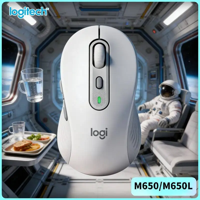 

Эргономичная мышь Logitech M650/M650L — бесшумные нажатия, экологичный переработанный пластик, отслеживание до 4000 DPI, радиус действия 10 м