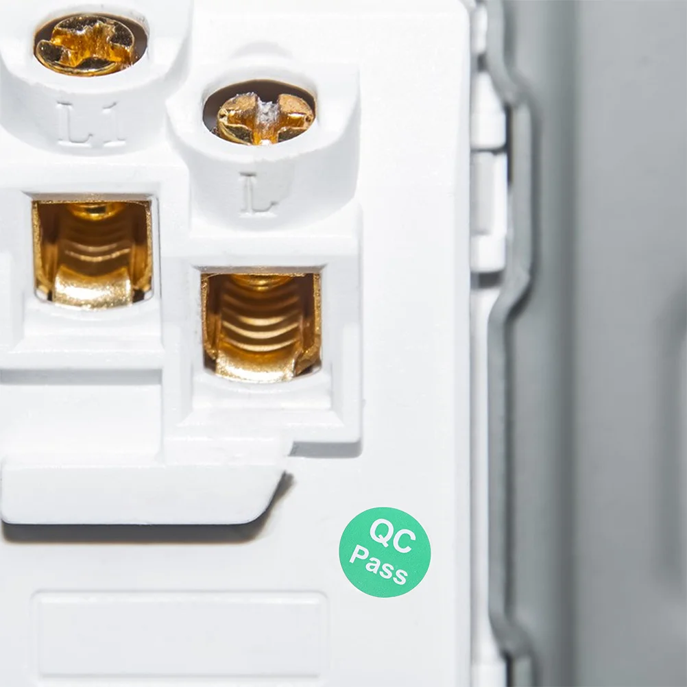 10 fogli adesivi QC Pass etichette adesive rotonde test di qualità superato punti di ispezione per il controllo dell'inventario del magazzino