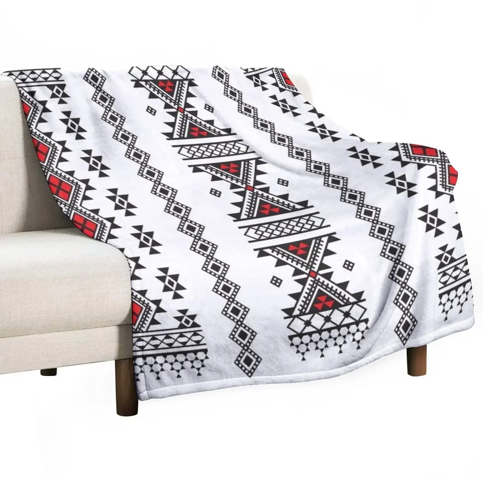 Kabyle carpet pattern Throw Blanket No Pilling Soft Warm Blanket for Bed