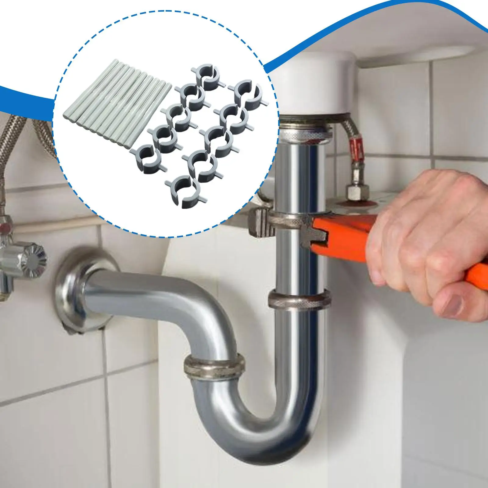 

Комплект аксессуаров для ремонта термоплавких труб Водонепроницаемое уплотнение (без сноса не требуется) 10 стержней + 10 пар аварийных патчей