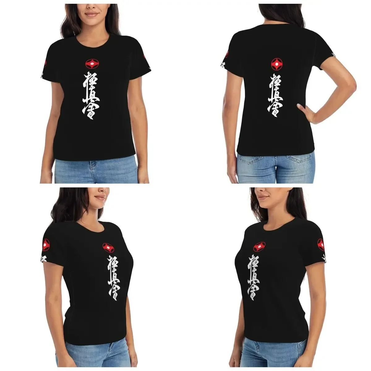 Kyokushin Karate White T-Shirt for Women Round Neck Streetwear T Shirts Women's Tees Short Summer Clothes Tops