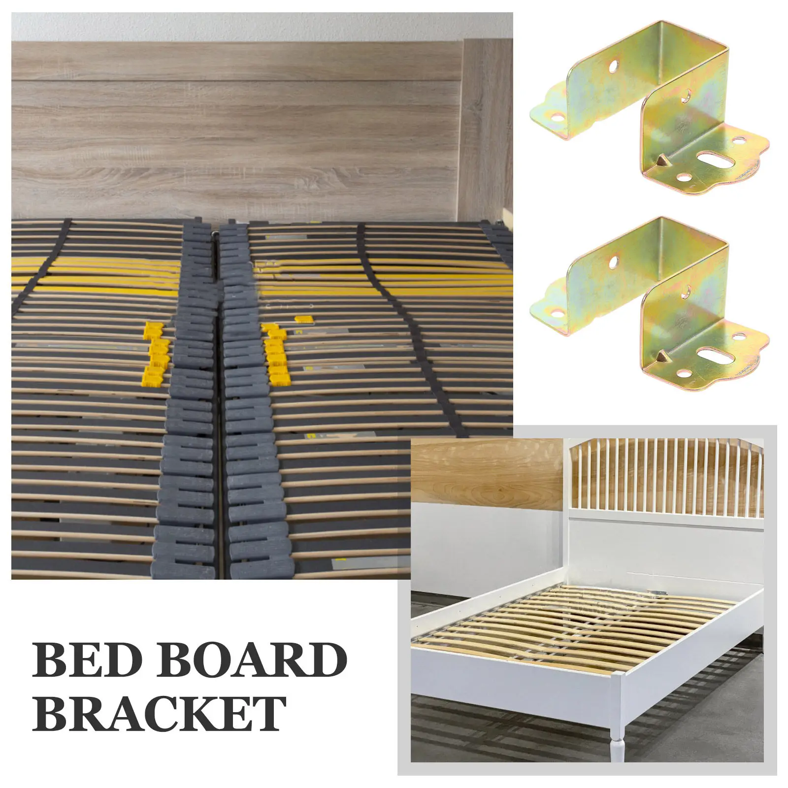 6Pcs Bed Rail Connecting Fittings Thickened U-Shaped Bracket Heavy Duty Bed Plate Hinge Buckle for Increased Weight Capacity