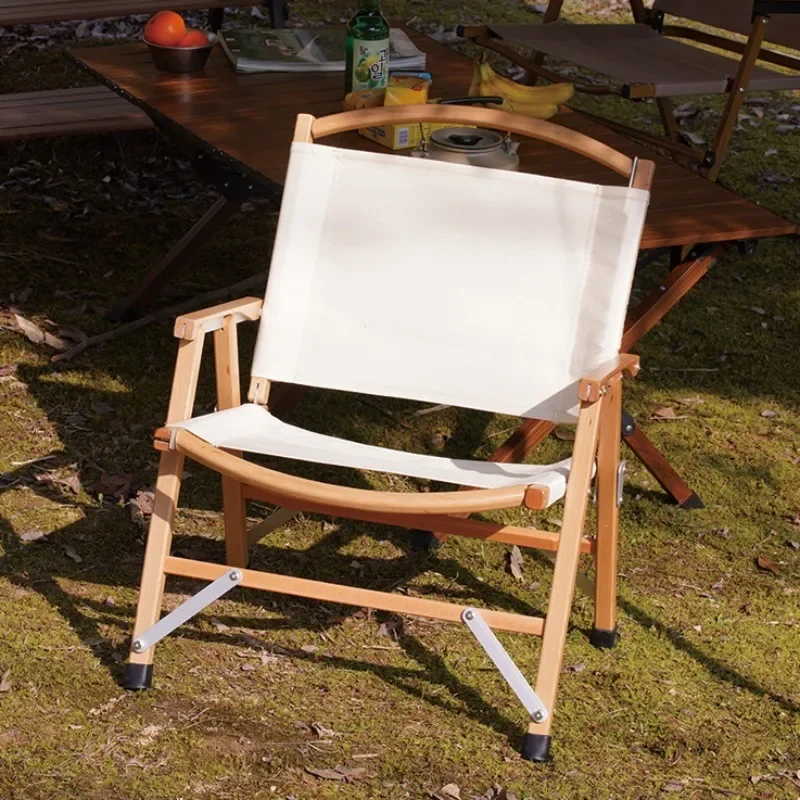 

Be suitable for Wood Outdoor Chair Folding Portable Camping Chair Removable Weightless Beach Chairs Travel Nature Hik