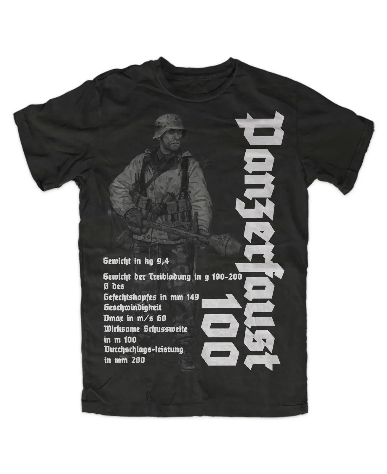 Bazooka Tank Panzertrupper Grenadier T-Shirt Short Sleeve Casual 100% Cotton O-Neck T Shirt