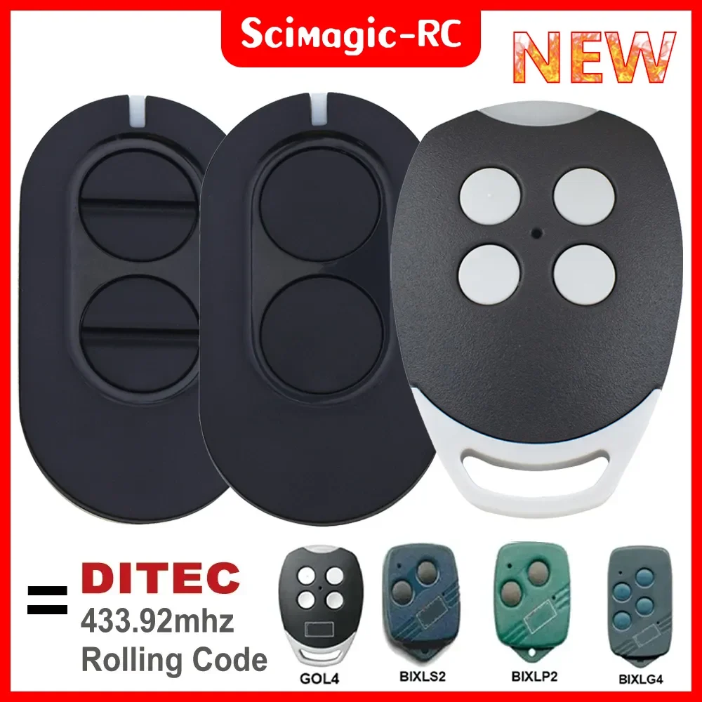 Compatible Ditec GOL4 BIXLG4 BIXLP2 BIXLS2 Rolling Code Remote Controller DITEC Garage Door Opener 433,92 Mhz