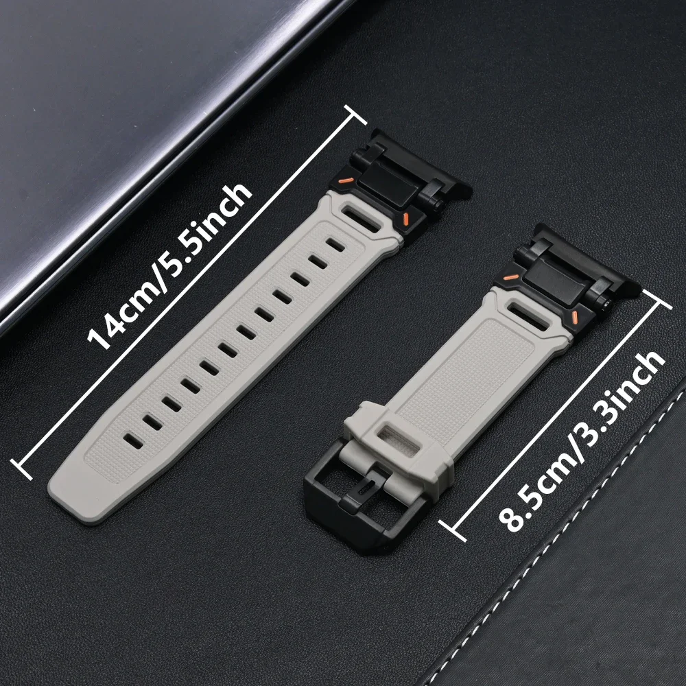 MEN Rubber Loop Strap for Samsung Galaxy Ultra Bracelet Luxury Rubber Sports Band for SAMSUNG GALAXY ULTRA 47mm Black Wristband