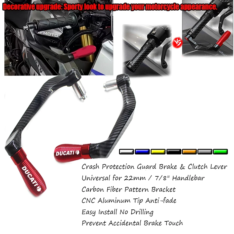 Motorcycle Handlebar Grips Guard Brake Clutch Lever Protector For Panigale Diavel Superleggera V4 V2 Scrambler