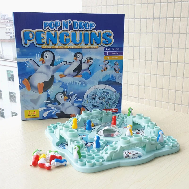 Family Competition Game POP N\'drop Penguins Toys Board Chess Parent-Kid Funny Game Puzzle Education Classic Desk Toys