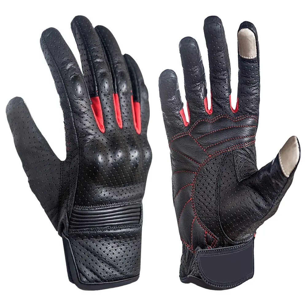 Wholesale summer comfortable motorbike leather racing gloves / Low Price Personalized Motorbike Gloves