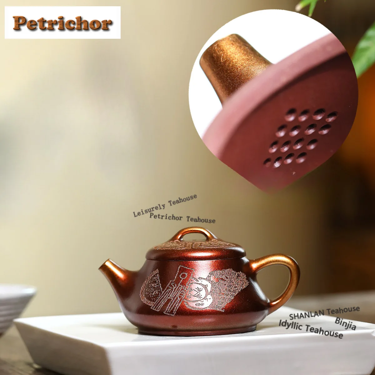 

170ml Aesthetic Yixing Purple Clay Teapots Handmade Stone Scoop Pot Raw Ore Conch Roasting Mud Kettle With Strainer Zisha Teaset