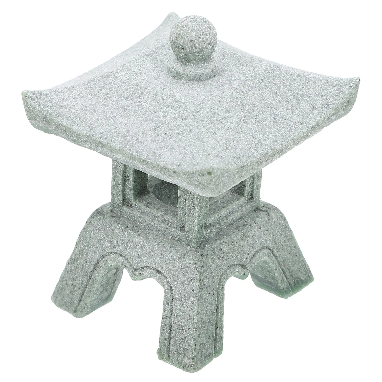 

High Simulation Miniature Pavilion Stone Lantern Decor Unique Creative Shape Garden Micro Landscape Resin Statue