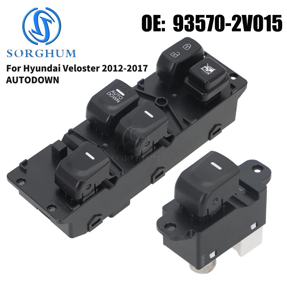 Master Electric Window Lifter Control Switch Button 93570-2V015 93570-2V015-4X For Hyundai Veloster 2012-2017 Only Fit Autodown