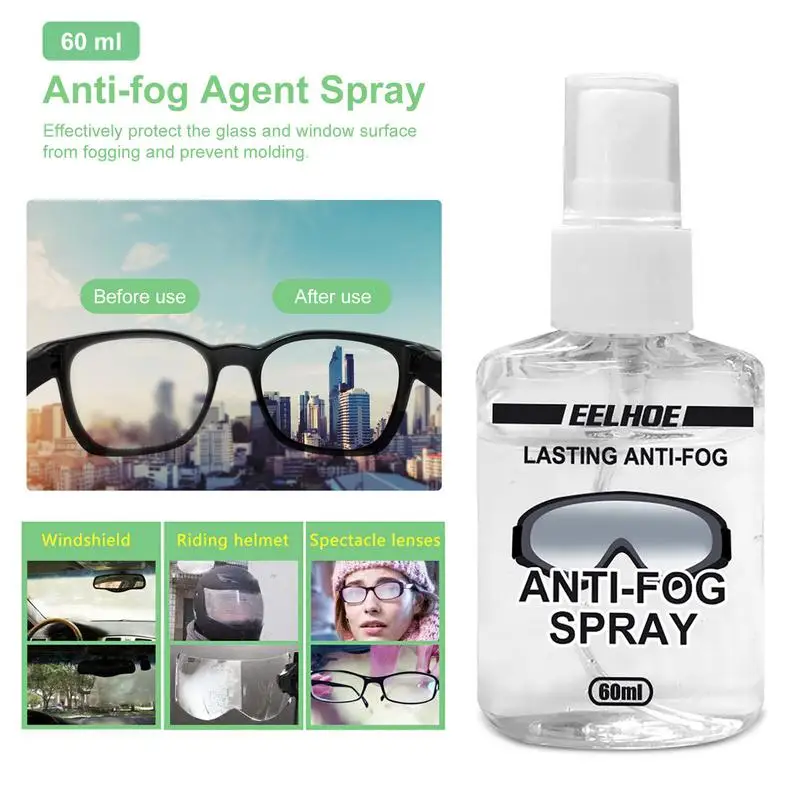 Okulary Anti-Fog Agent Masque do nurkowania Odmgławiacze Szybki spray przeciwmgielny Spray przeciwmgielny Środek do czyszczenia soczewek okularowych 60ml do maski do snorkelingu