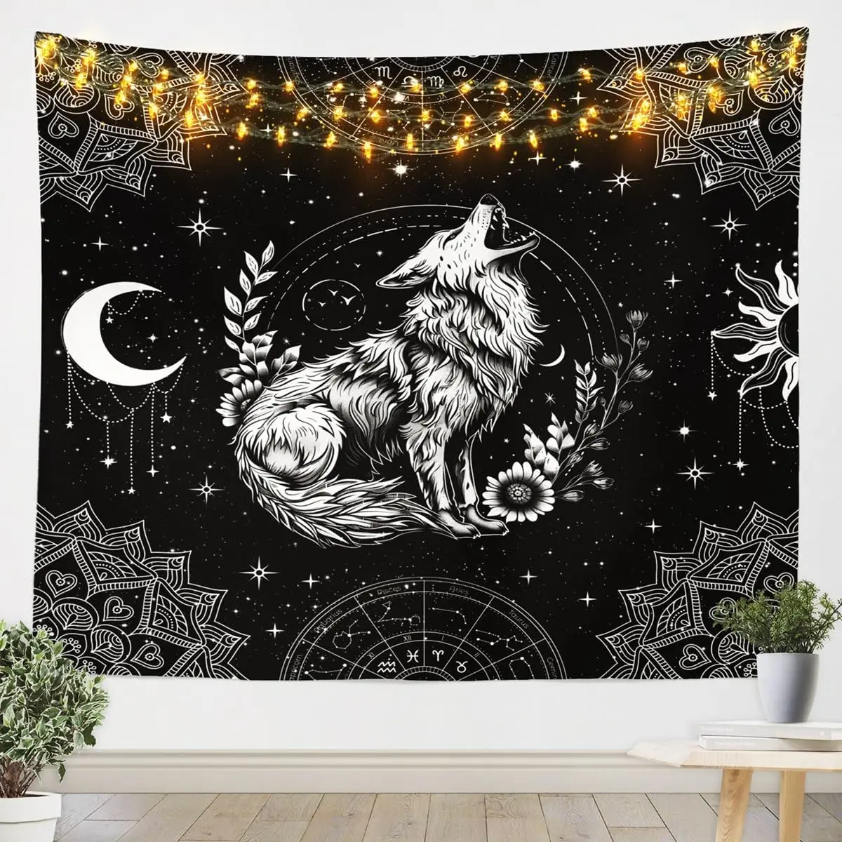 Castle Fairy Wildlife Animal Fur Print Wall Hanging Tapestry,Leopard Cheetah Zebra Skin Home Wall Blanket Tapestries 3DGeometric