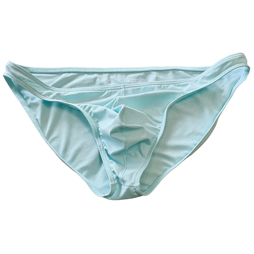 Men Ice Silk Mesh Breathable Briefs Solid Quick Drying Extreme Men's Panties Gay Sissy U Pouch Underwear For Man Sexy Lingerie