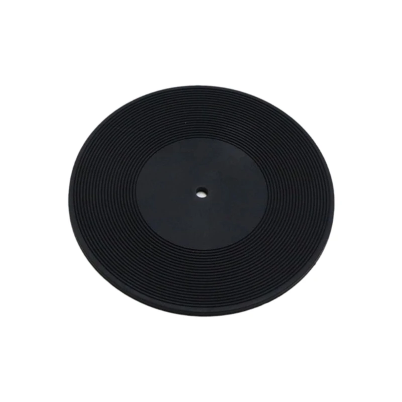 Mini-Schallplattendeck-Pad 10 aus Silikon mit strukturierter Oberseite für Heimmusik 55KC – Detail 1