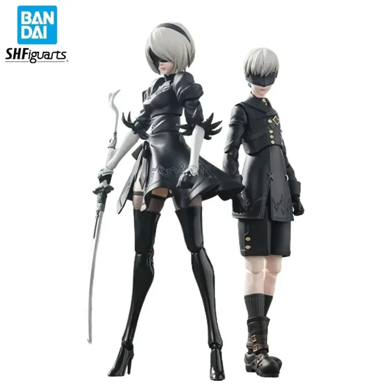 

В наличии оригинальная автоматическая кукла BANDAI S.H.Figuarts Nier Automata (версия анимации) 2B 9S, экшн-фигурка, модель, подарочная коллекция