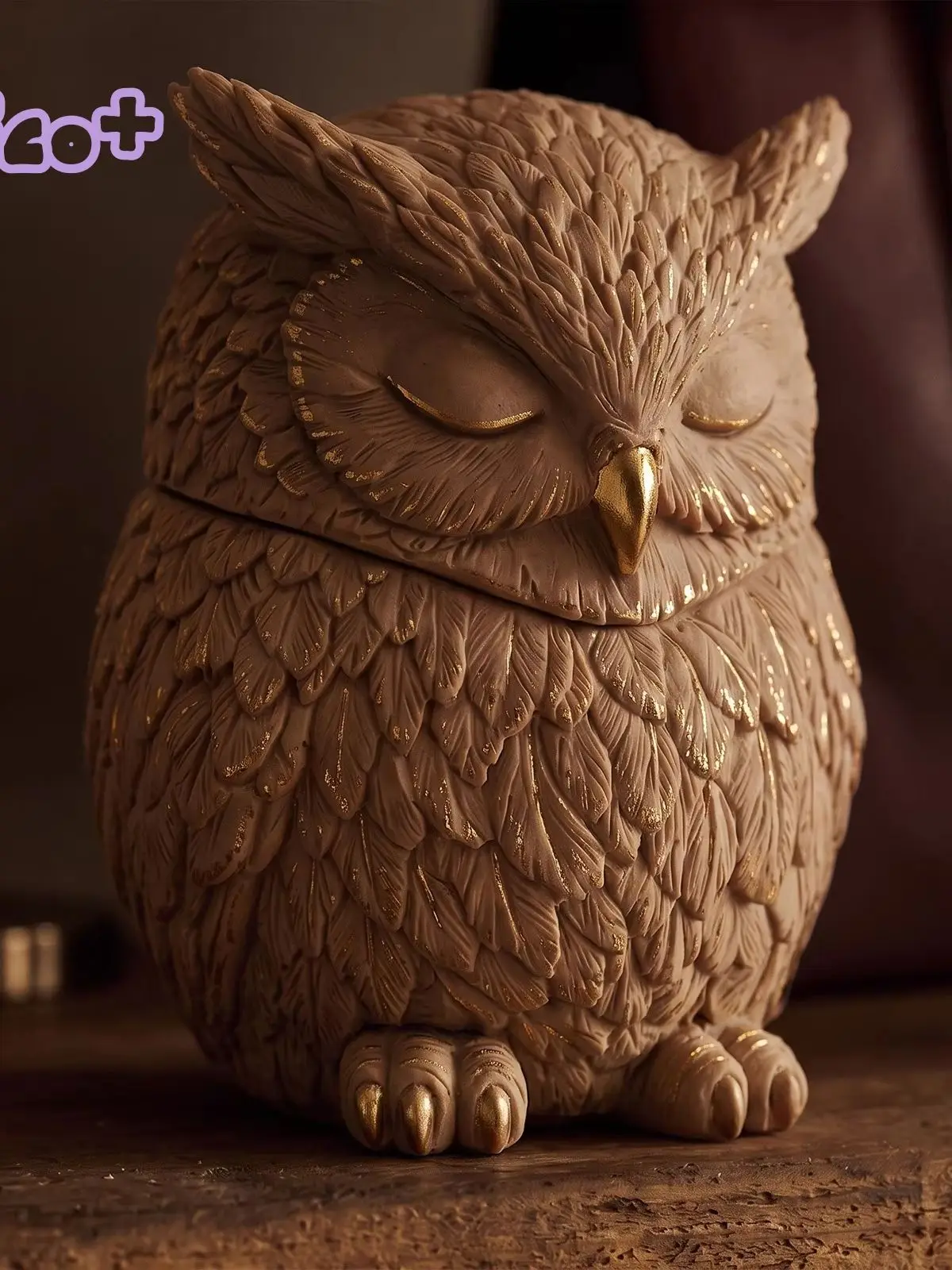 Boowan Nicole Moonlight Owl Kerzenhalter Silikonformen für Gips, Zement, DIY Handgemachte Kerzengefäße, Betonform, Heimdekoration