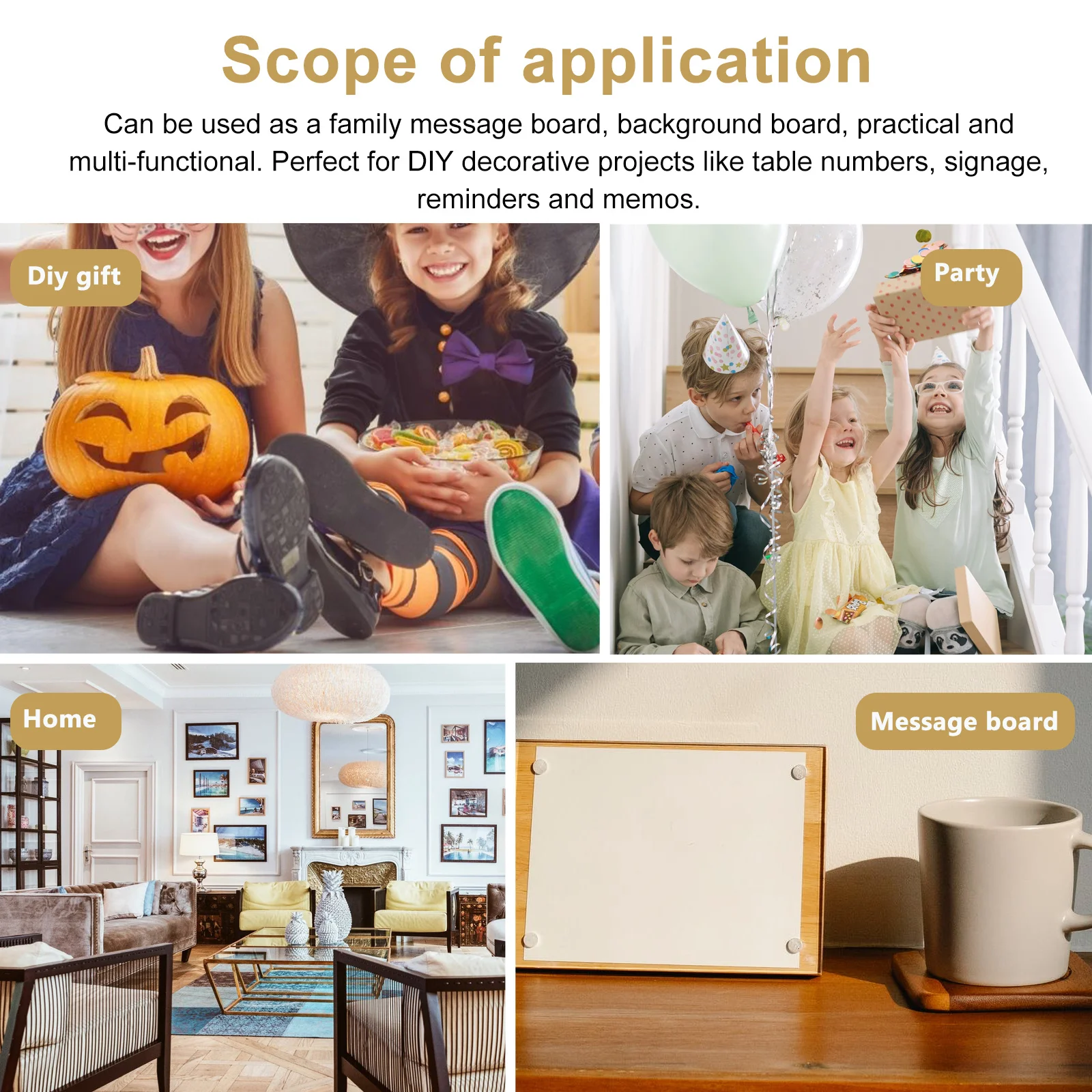 

4pcs Wooden Blackboards Decors Mini Chalkboard Set For Diy Message Board Signs Desktop Decor Easter Chalk Boards Notice Board