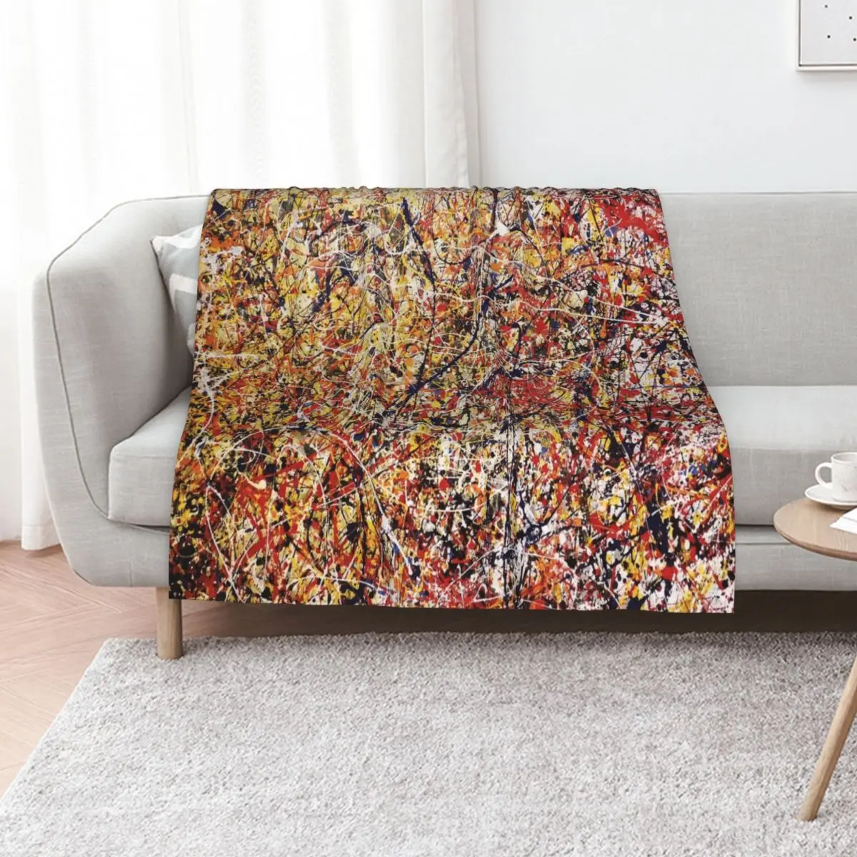 

Abstract Jackson Pollock Painting Original Art Throw Blanket Furrys Thin Decorative Sofas anime Blankets