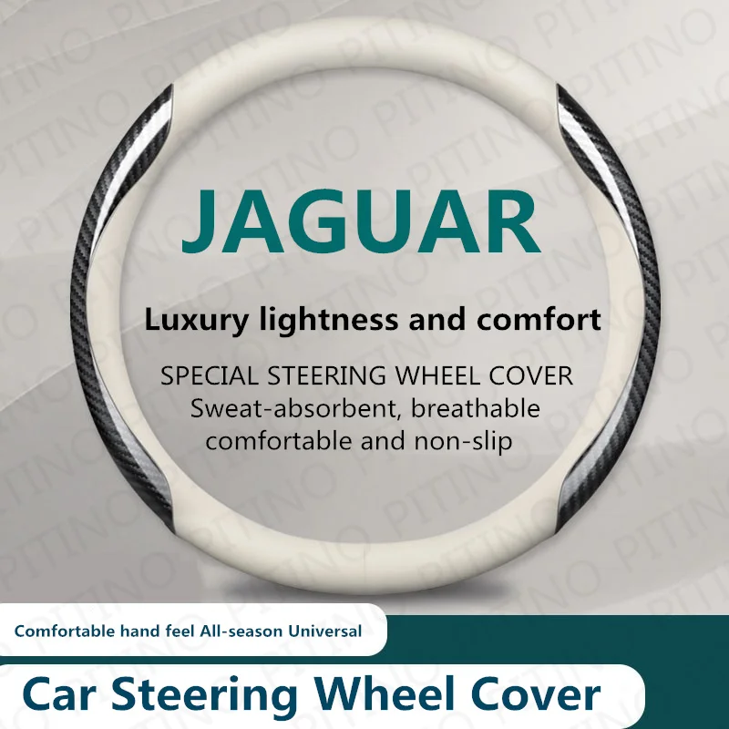 Car Steering Wheel Cover For Jaguar XJ XEL XFL XE XF F-Pace X-Type S-Type F-Type E-Pace Anti Slip Steering Cover Car Accessories