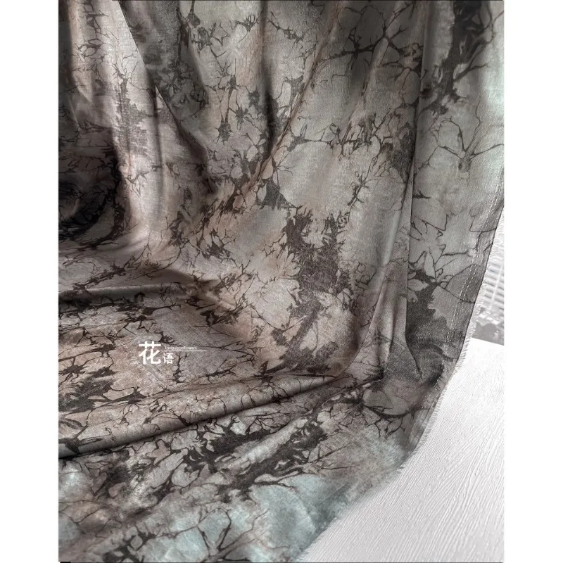 Printed Fabric Chinese Style Creative Tie Dye Shirt Dress Clothing Designer Fabrics Sewing for By The Yard Diy Cloth Per Meters